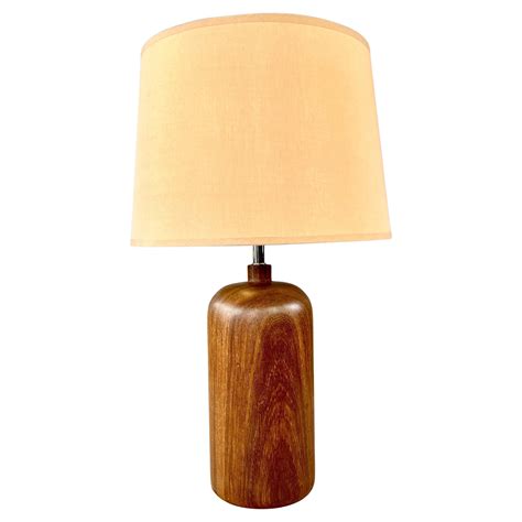 Danish Modern Solid Teak Wood Turned Tear Drop Table Lamp 1950s At 1stDibs