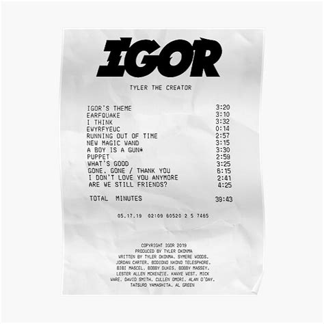 Album Receipt Poster For Sale By Jennagardnerr Redbubble