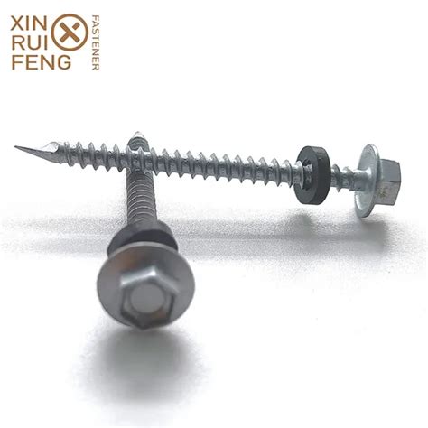 Ruspert Coating Hex Head Flange Roofing Screw With EPDM Washer Fastener