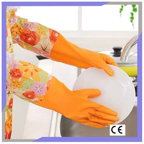 Anti Allergic Long Sleeve Pvc Rubber Household Cleaning Gloves Buy Anti Allergic Rubber Gloves