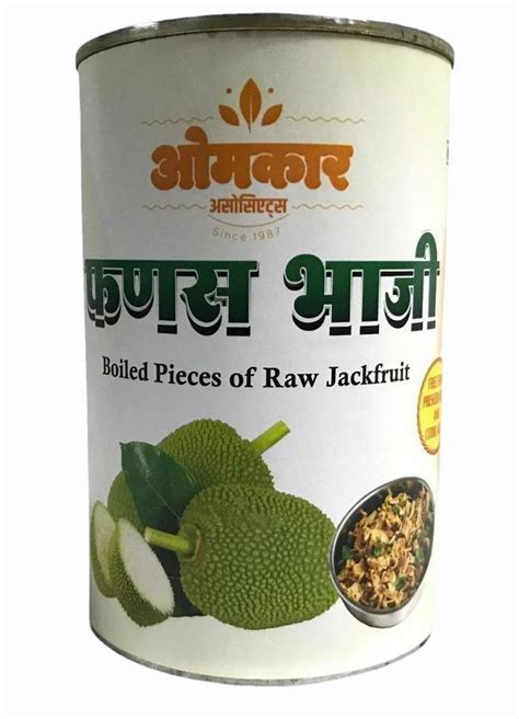 A Grade Maharashtra Fanas Bhaji Boiled Raw Jackfruit Gm Tin Can