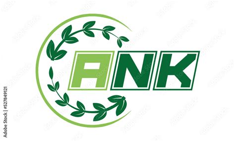 Ank Three Letter Natural Logo Design Vector Template Monogram Logo