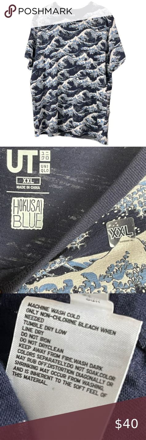 Uniqlo Hokusai Blue Ut Graphic Print T Shirt Great Wave Off Kanagawa