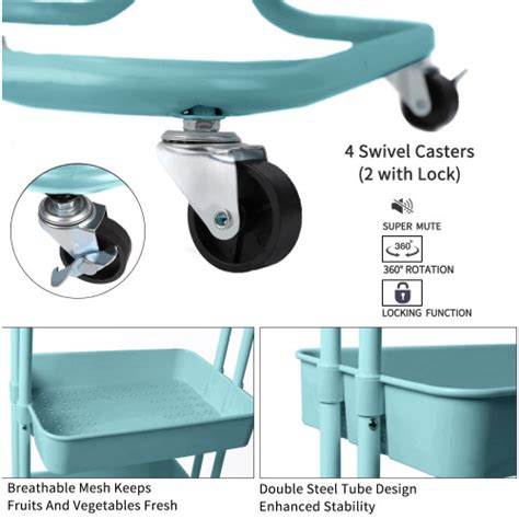 Snagshout Dtk Tier Utility Rolling Cart With Cover Board Rolling