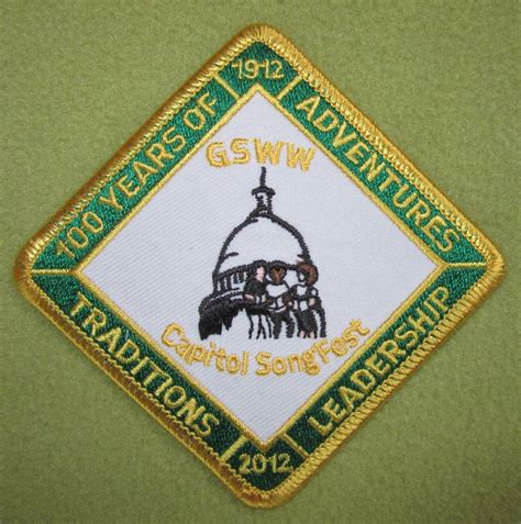 Girl Scouts Western Washington 100th Anniversary Capitol Songfest Patch