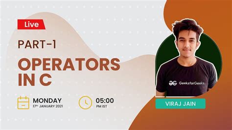 Operators In C Geeksforgeeks