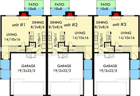 Narrow Row House With Open Living Area 38013lb Architectural