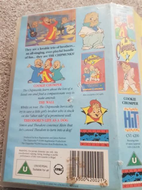 The Chipmunks Cookie Chomper Vhs Video £200 Picclick Uk