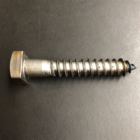 X Square Head Lag Bolt Screw Steel Plain Blacksmith Antique