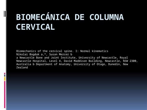 Pptx Biomecanica De Columna Cervical Parte Pptx Dokumen Tips