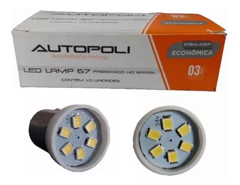 Kit de 10 lámparas LED blancas 67 para linterna de 1 polo 24 V 10 W