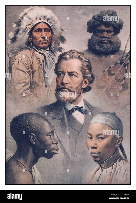 The five races of Mankind. five men representing: an American Indian ...