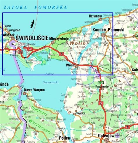 Wyspa Wolin Mapa Turystyczna 145 000 Wyd Plan