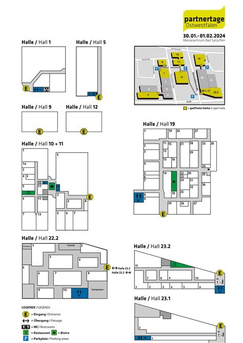 Hallenplan I Hall Plan Partnertage Ostwestfalen