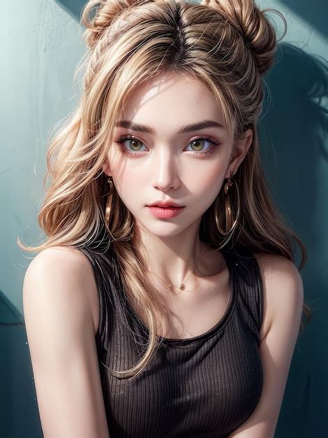 Portrait Of A Beautiful Sexy Girl Premium Ai Generated Image