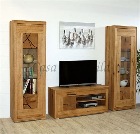 Massivholz Anbauwand Mit Hirnholz Teilig Rustic X X Cm Wildeiche