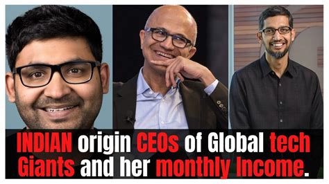 Indian Origin Ceos Of Global Tech Giants And Her Monthly Salary Shorts