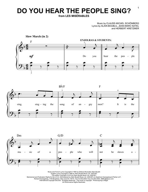 Do You Hear The People Sing? | Sheet Music Direct