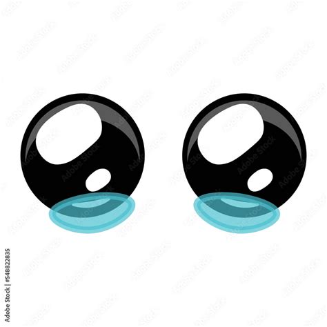 Big eyes with tears Large size icon for emoji smile Stock Vector ...