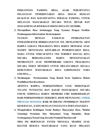 Contoh Visi Misi Calon Kepala Desa Pdf