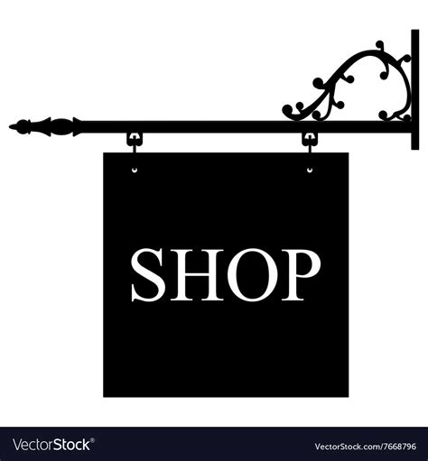 Old shop sign Royalty Free Vector Image - VectorStock