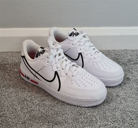 Nike Air Force 1 React Dmsx Trainers Cd4366 100 Uk 65 Us75 White Tried On Ebay