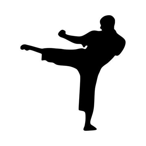 Karate Punch Silhouette