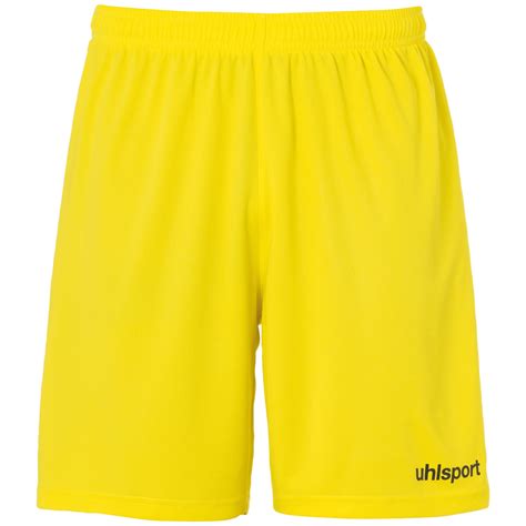 Uhlsport Sporthose Short Basic Center Kurz Limonengelb Schwarz Herren