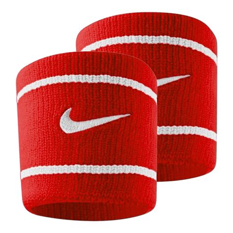 Nike Dri-FIT Wristbands - Red/White - Tennisnuts.com