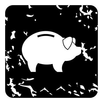 Pig Money Box Icon Simple Style Pig Money Box Png And Vector With