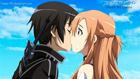 Sword Art Online Kirito And Asuna Kissing Hd Wallpaper Wallpaper Flare