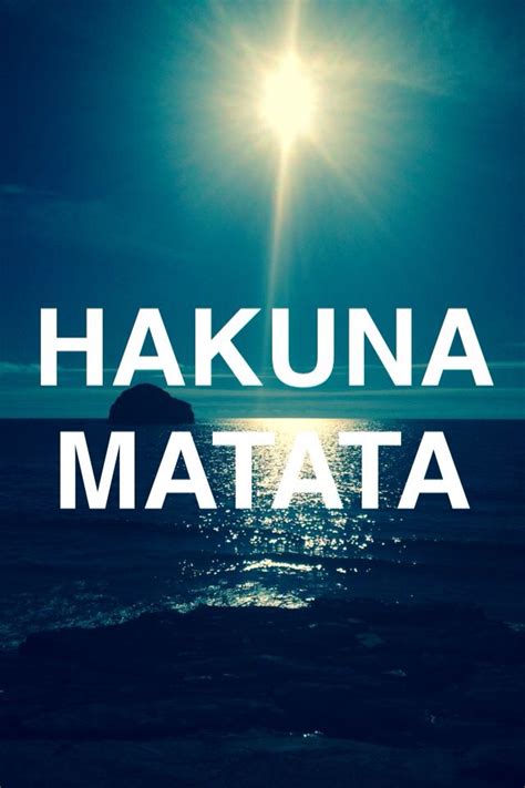 Hakuna matata from disneys lion king | Hakuna matata, Hakuna, Calm artwork