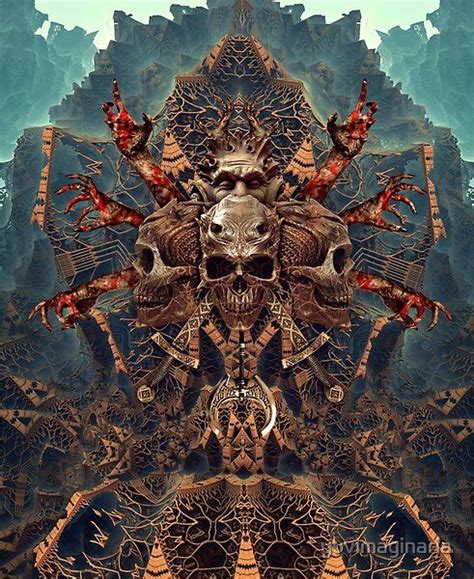 Fractal Skull Artwork Demon Of Desires Skull Artwork Macabre Art