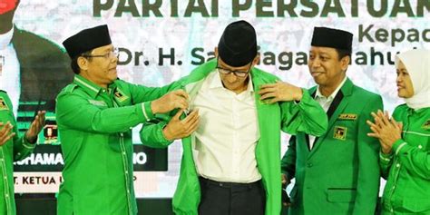 Sandiaga Bantah Gabung Ppp Karena Operasi Tarik Pks Dari Koalisi Anies