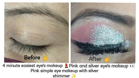 4 Minute Easiest Eye S Makeup Pink And Silver Eye S Makeup Pink Simple