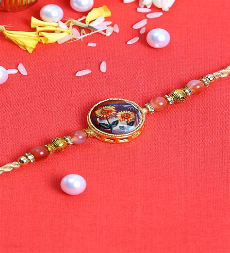 Buy Gold Thread Plastic Rakhi Set By Aapno Rajasthan At 40 OFF By