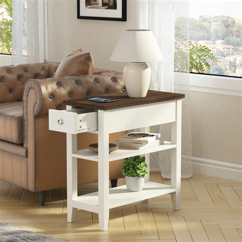 Amazon Choochoo Side Table Living Room Narrow End Table With