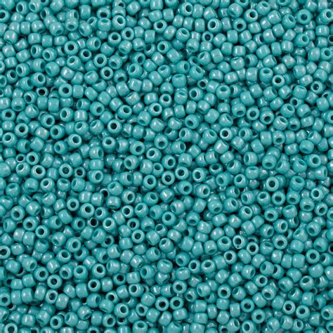 50g Toho Round Seed Bead 60 Opaque Luster Turquoise 132 Aura Crystals Llc