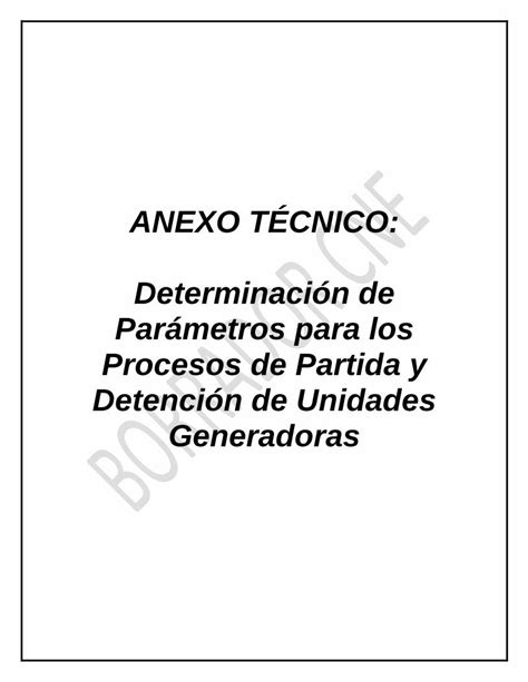 Pdf Anexo T Cnico Determinaci N De Par Metros C Procesos De