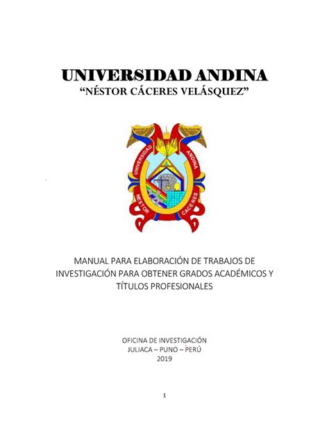 Manual Elaboracion Trabajos Investigacion Uancv V Universidad Andina