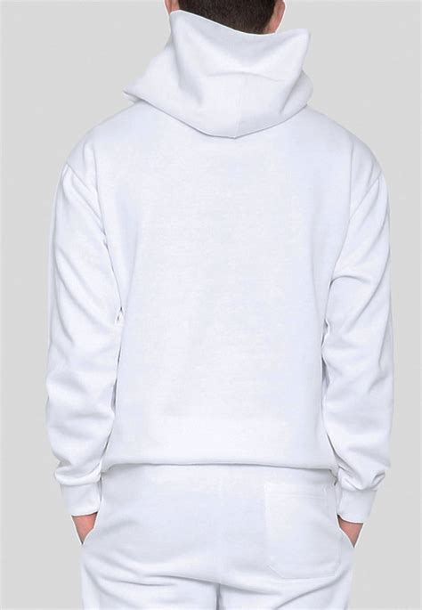 Blank White Urban Hoodie Sweatshirt Loose Fit With No Drawstring Hoodie ...