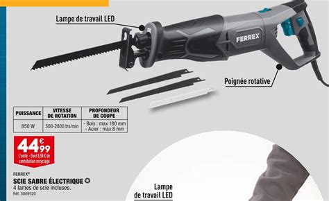 Promo Ferrex scie sabre électrique chez ALDI