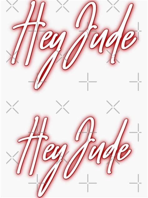 Hey Jude Sticker For Sale By Stacyfashion Redbubble