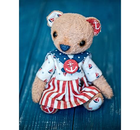 Artist Teddy Bear Sailor Girl Inch Ooak By Oksa On Etsy