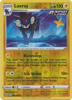 X M Nm Luxray Holo Rare Reverse Holo Swsh Battle