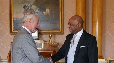 König Charles III Jamaika zu Besuch im Buckingham Palast