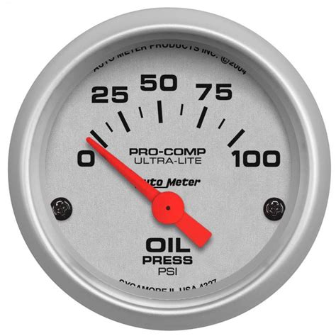 Autometer Ultra Lite Mechanical Oil Pressure Gauge