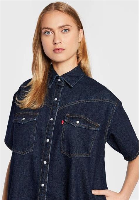 Levis® Sukienka Jeansowa Elowen Western A3344 0000 Granatowy Oversize