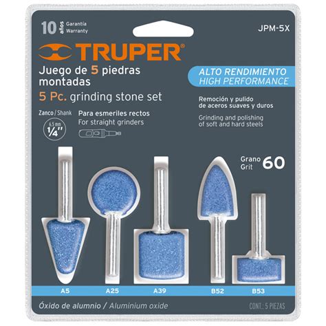 Piedras Truper Jpm Para Pulir Grano Espiga Set Piezas