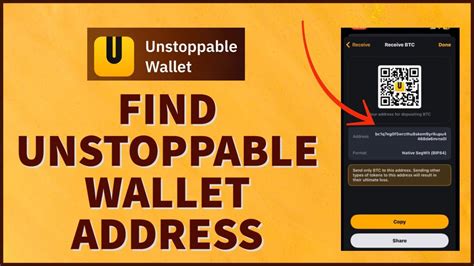 How To Find Wallet Address On Unstoppable Wallet App Youtube